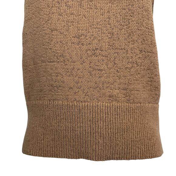 Express Top Womens Large Tan Knit Halter Sweater Tank Open Back Y2K Coastal - Picture 5 of 14